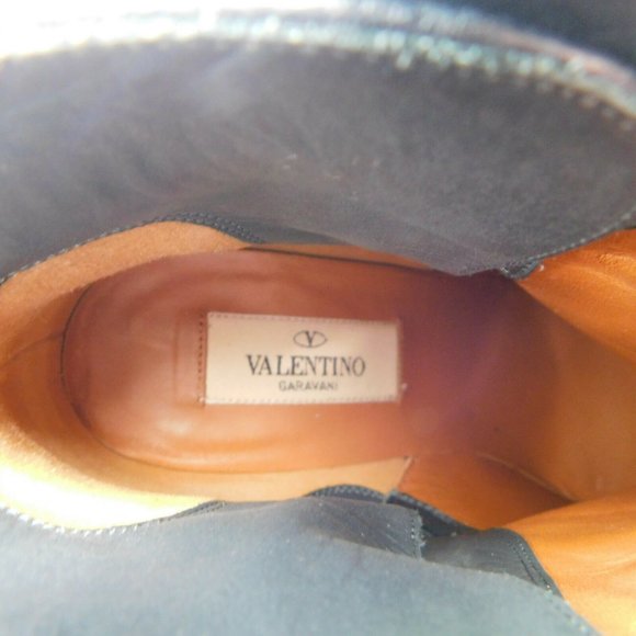 VALENTINO Rockstud Strap Block Heel Booties 35 - Picture 10 of 10